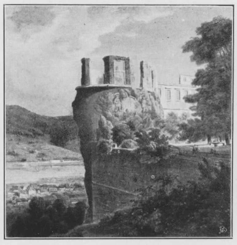 Carl Philipp Fohr - Veduta della torre spessa del castello di Heidelberg